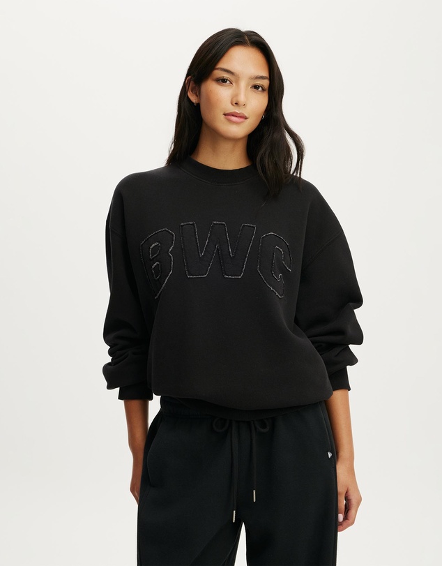 Cotton On Body Active - Fleece Graphic Crew Sweatshirt