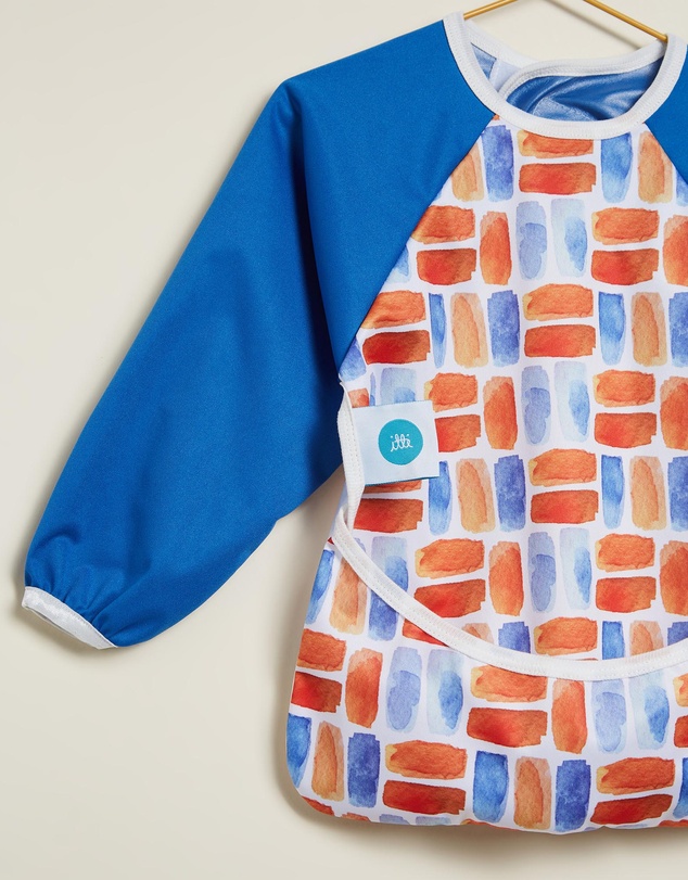 itti bitti - Sleeved Bib Smock - Flame