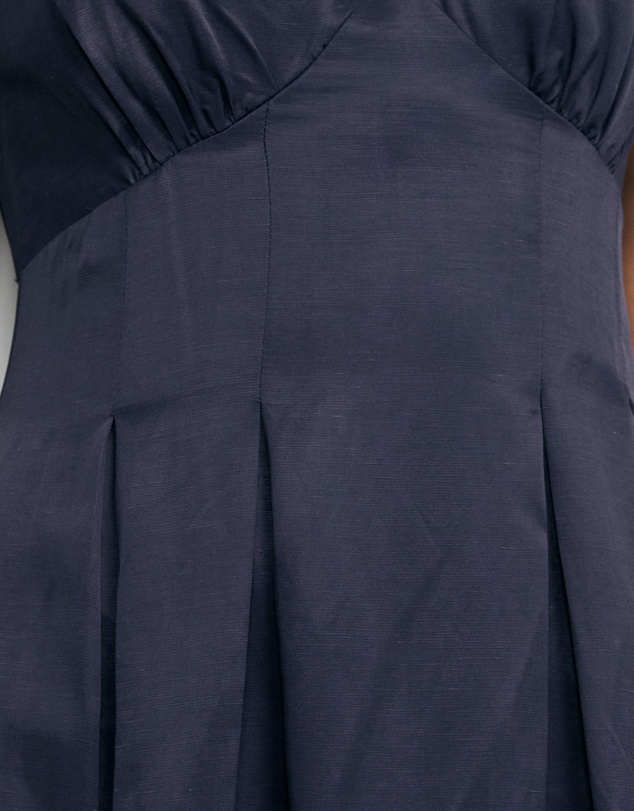 AERE - Nylah V-Neck Midi Dress