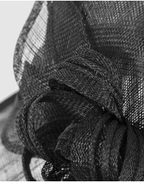 Max Alexander - Sinamay Black Fashion Hat