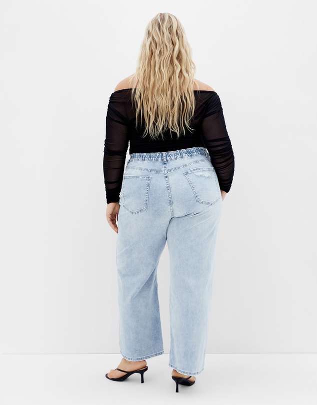 City Chic - Plus size Harley Fit Lora Wide Leg Jean - light wash