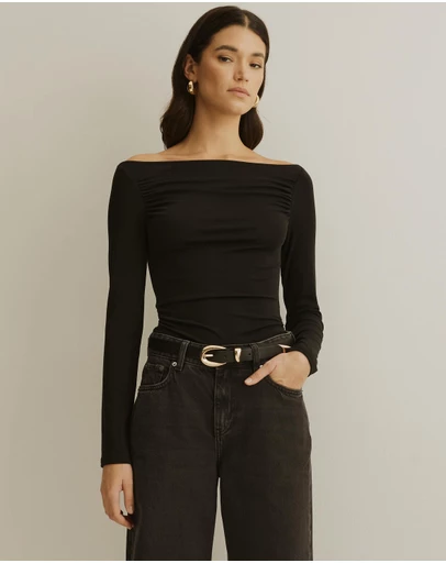 Atmos&Here - Gathered Off Shoulder Top