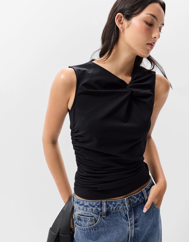UNISON - Knot Detail Sleeveless Tee