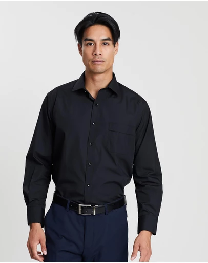 Van Heusen - Pointed Collar Long Sleeve Shirt with Classic Fit