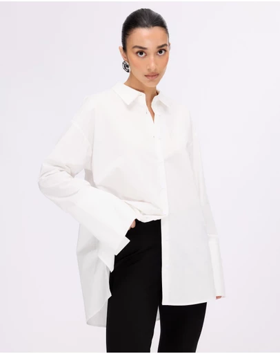 Minima Esenciales - Raine Cotton Shirt With Wide Cuffs