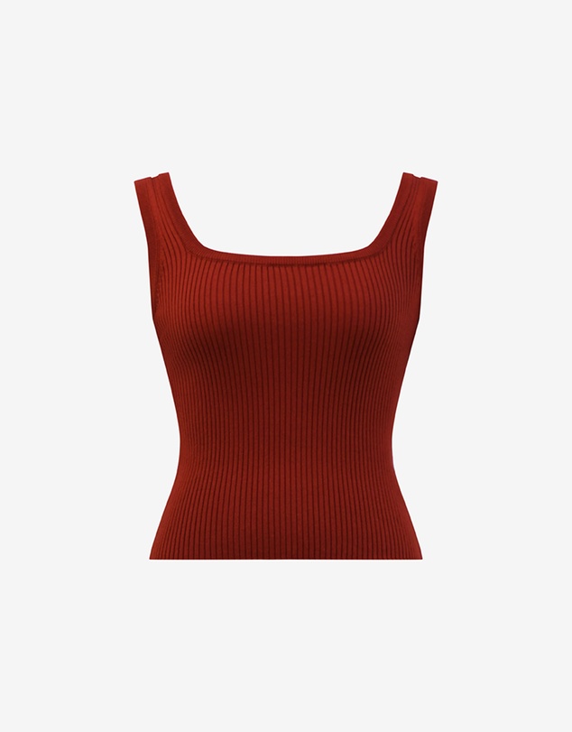 Forcast - Ella Square Neck Rib Knit