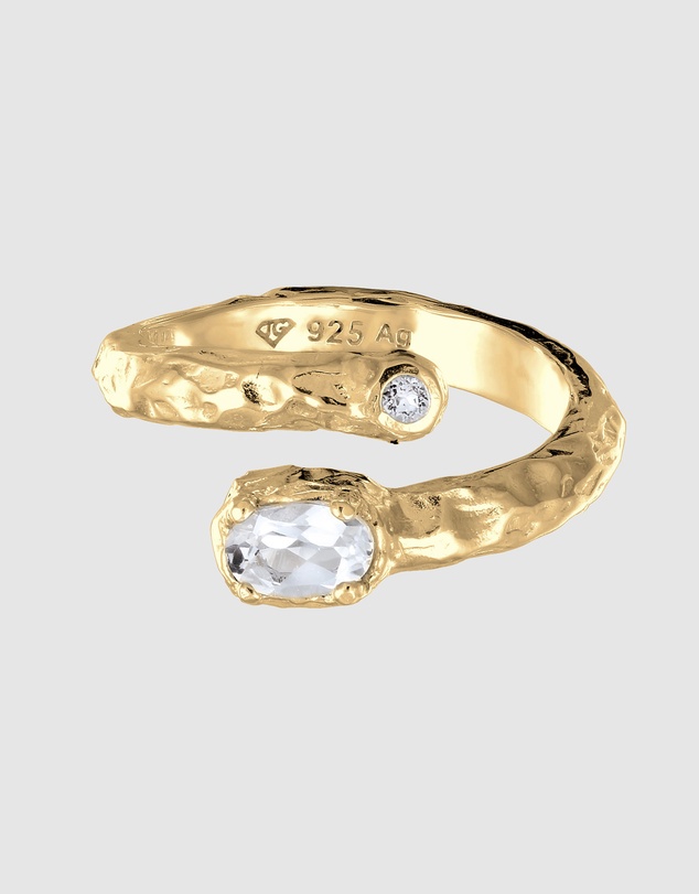 Haze & Glory - ICONIC EXCLUSIVE - Ring Homage Topaz 925 Sterling Silver - Gold