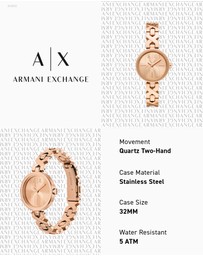 Armani Exchange - Rose Gold Analogue Watch