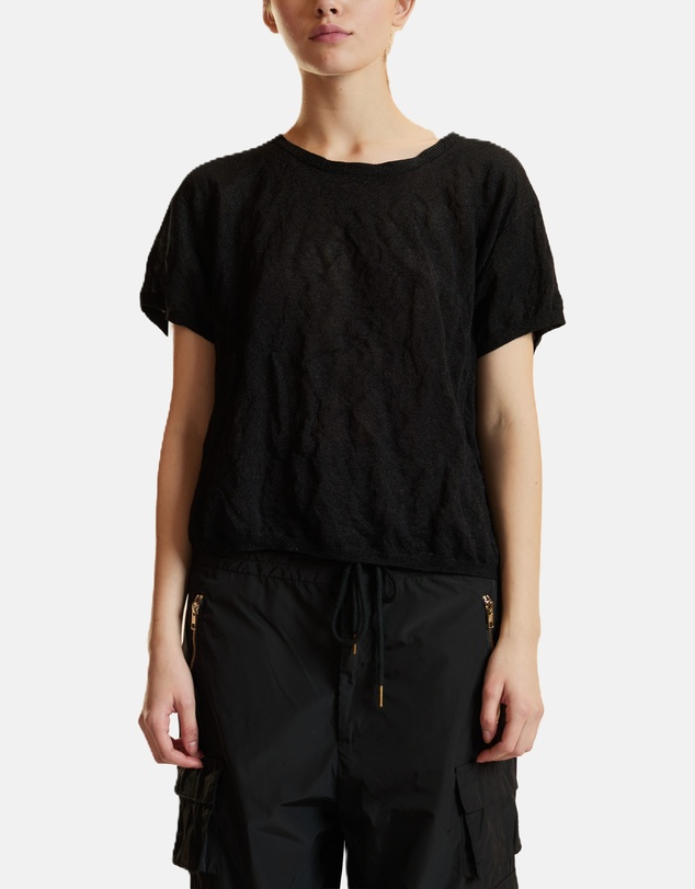 Cynthia Rowley - Crinkle Knit Short Sleeve Top
