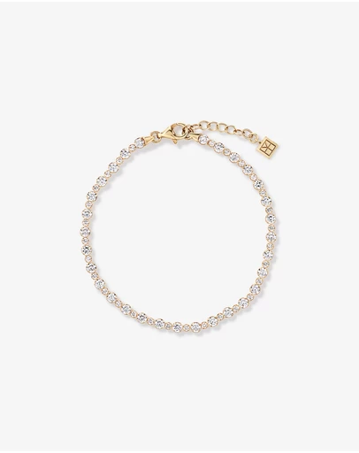 Michael Hill - Cubic Zirconia Alternating Tennis Bracelet in 18kt Gold Vermeil