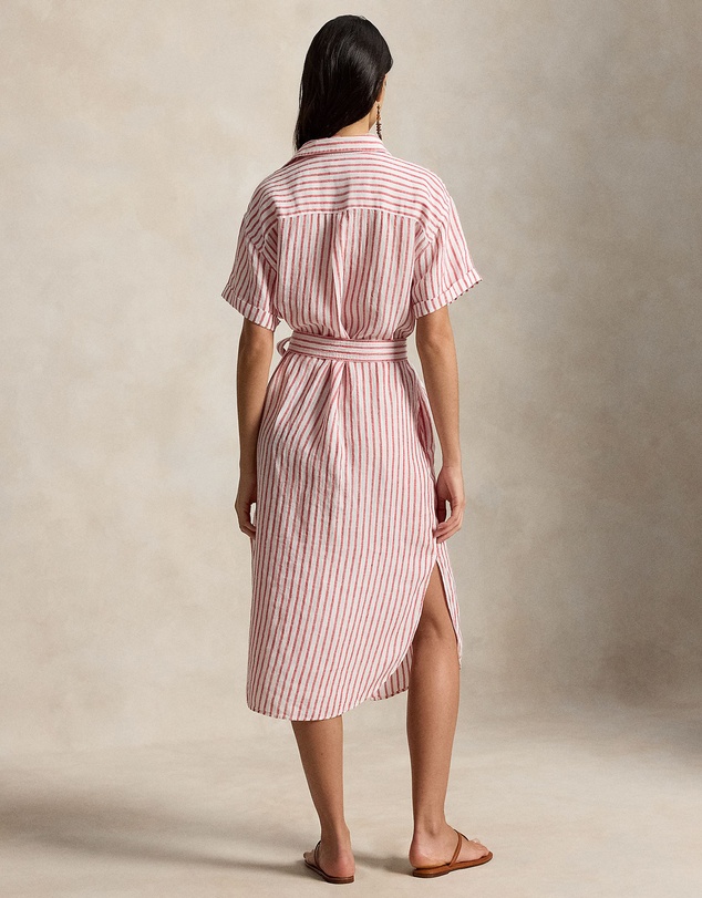 Polo Ralph Lauren - Striped Linen Short-Sleeve Shirtdress