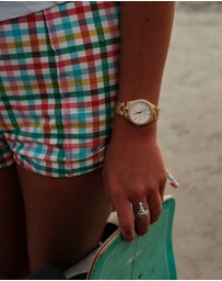 Maxum - Sydney - White Dial, Gold Tone Case & Bracelet