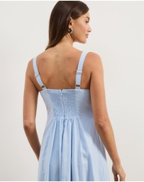Atmos&Here - Pippa Sleeveless Linen Blend Midi Dress