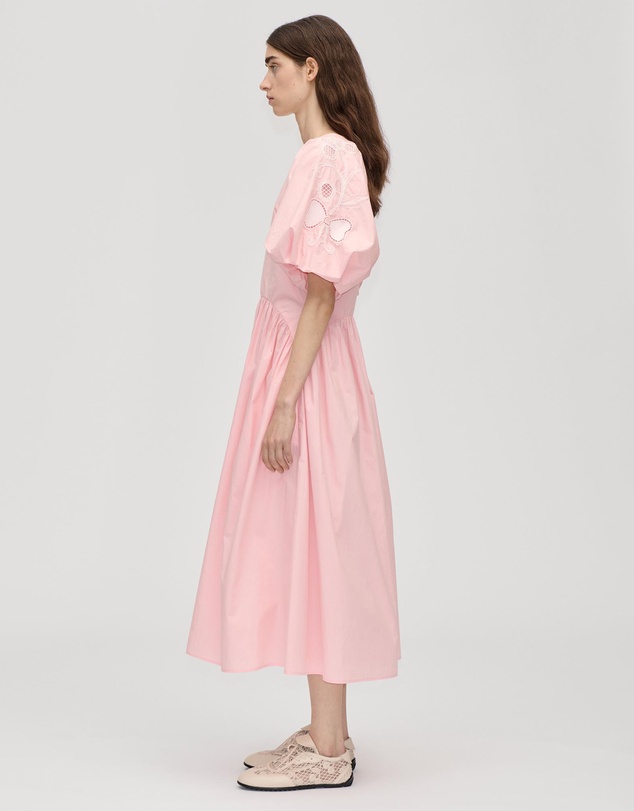 Stine Goya - Gathered Raglan Sleeve Midi Dress