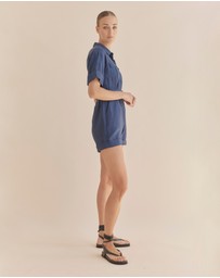 Amelius - Surreal Linen Playsuit