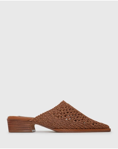 Betts - Dora Woven Low Heel Mule Shoes