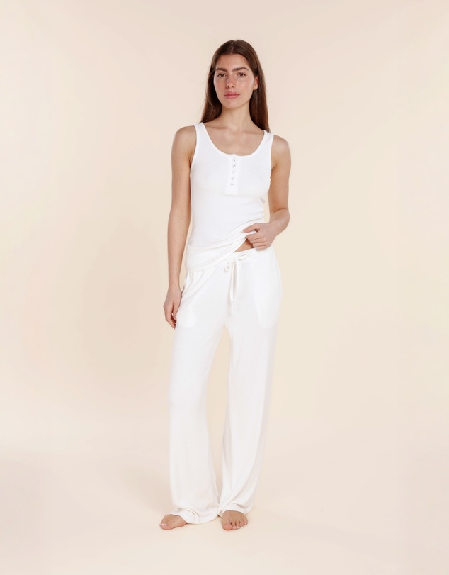 Gingerlilly - Liberty Ribbed Singlet Henley Top