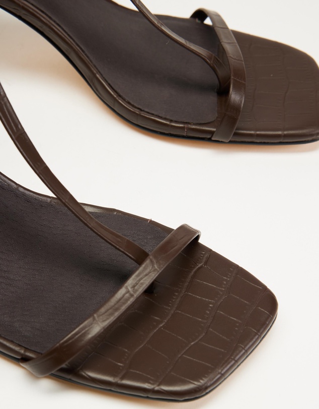 AERE - Leather Strap Thong Heels