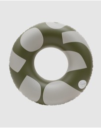 &Sunday - Playful Oversized Inflatable Pool Tube Float- Olive