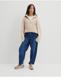 Country Road - Teen Half Zip Rib Knit