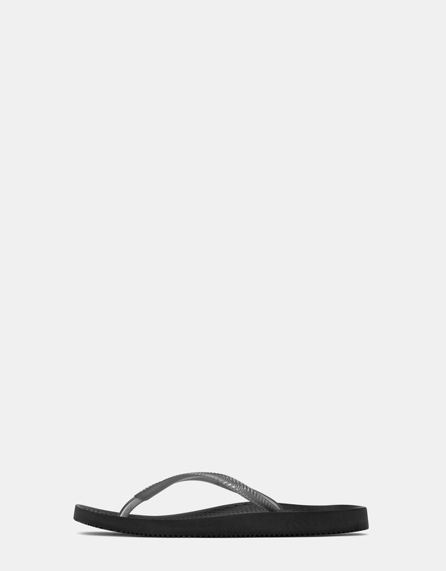 Vionic - Noosa Solid Toe Post Sandal - Black/Pewter