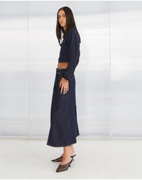 DRICOPER DENIM - Tiffe Wrap Denim Skirt