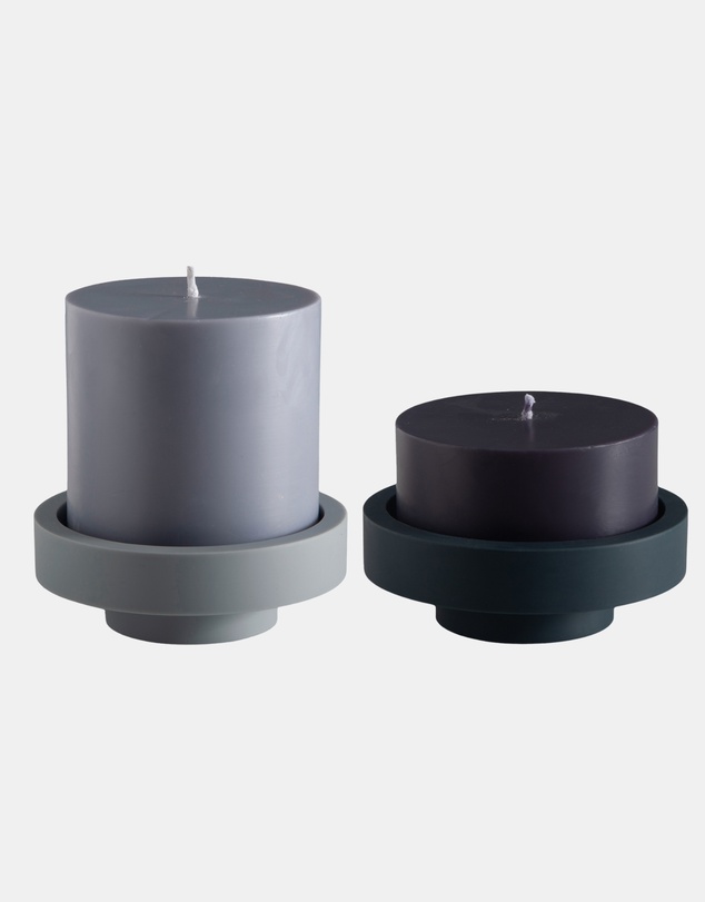 porter green - escc large pillar candle soy-blend unscented candles