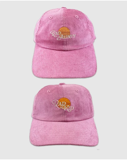 Banabae - Rad Aunty and Rad Kid Baseball Cord Cap Bundle in Pink
