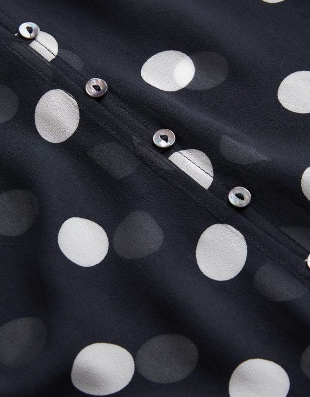 Witchery - Spot Print Tie Neck Blouse
