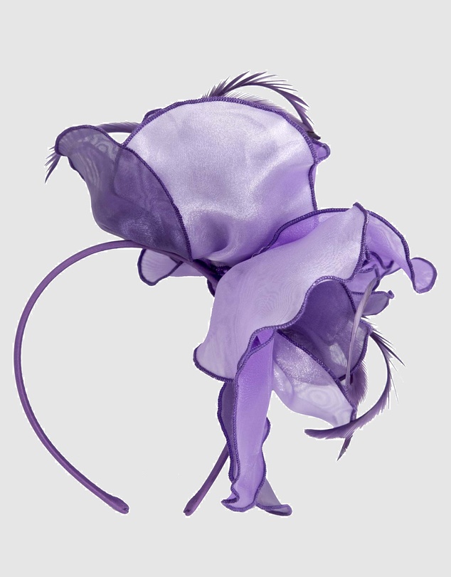 Max Alexander - Purple Lilac Organza Flower Fascinator