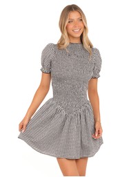 Petal & Pup - Celine Mini Dress - Black Gingham