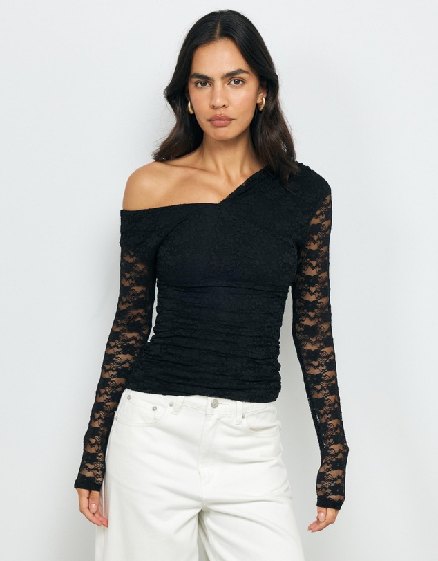 AERE - Arielle Off Shoulder Lace Top