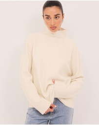 Calli - Collins Funnel Neck Knit Jumper