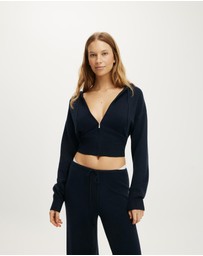 Cotton On Body - Hooded Zip Up Knit Cardi