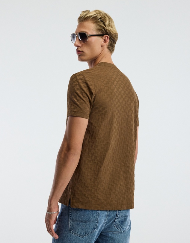 Calibre - Monogram Jacquard T-shirt Toffee