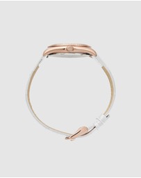 Maxum - Sydney - Rose Gold Tone Dial, Rose Gold Tone Case & White Leather Band