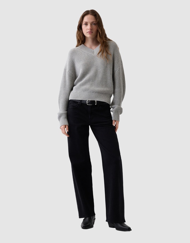 GAP - Cotton Shaker V-Neck Pullover