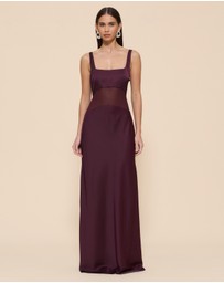 CHANCERY - Gracie Curved Sheer Panel Maxi Dress
