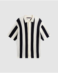 Tommy Hilfiger - Open Knit Polo Button Through