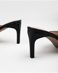 RAID - Miko kitten heeled mules in Black