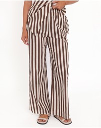 Petal & Pup - Kim Pant Set - Brown Stripe