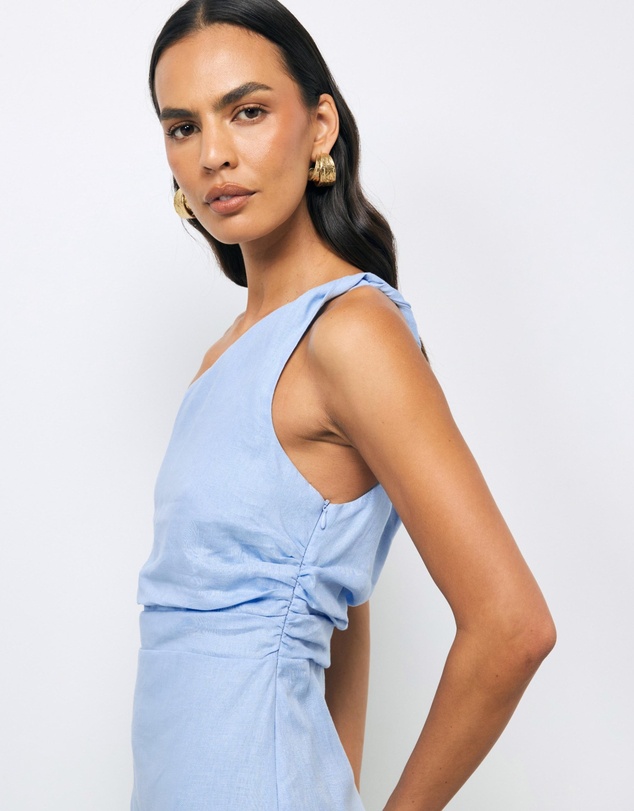 Revibe - Repaired AERE Lettie One Shoulder Maxi Dress - AU 8