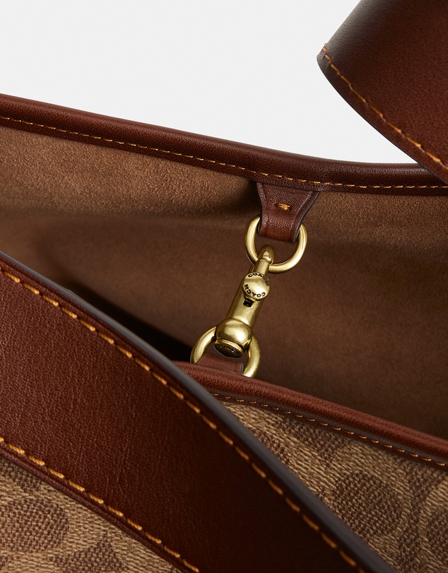 Coach - Coated Canvas Signature Bleecker Bucket Bag