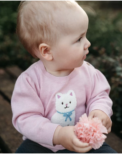 Purebaby - Kitten Jumper-Kids-Babies