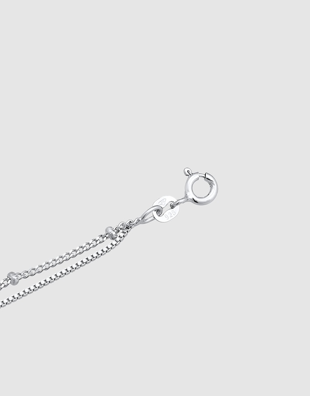 Elli Jewelry - Double Chain Anklet in 925 Silver
