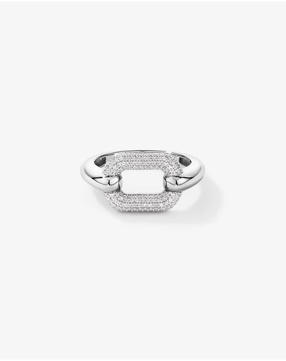 Michael Hill - Luxe Links Ring with Cubic Zirconia in Sterling Silver