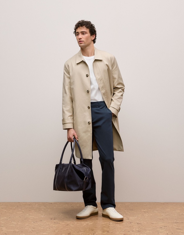 Trenery - Terra Leather Trimmed Travel Bag in Night Sky