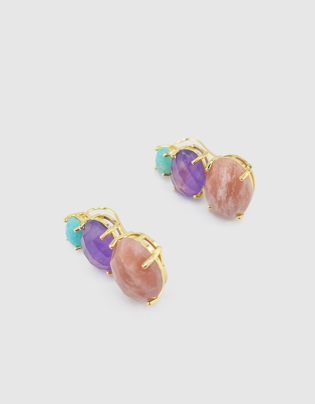 Miz Casa and Co - Cleo Gemstone Studs Earrings