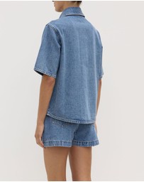 Assembly Label - Boxy Denim Short Sleeve Shirt