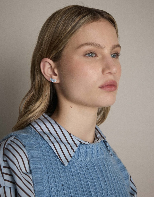 MIMCO - Garden Climber Stud Earrings - Cornflower Blue